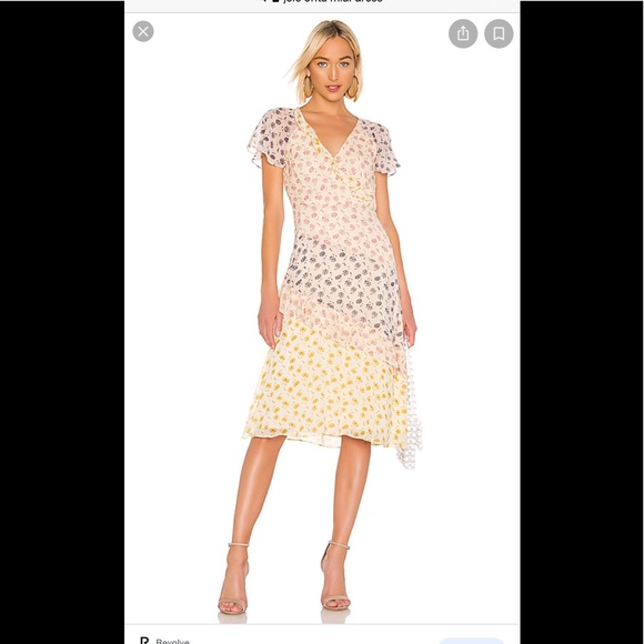 Joie Orita B Floral Midi Dress Sz 0 - Picture 3 of 11